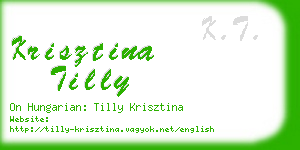 krisztina tilly business card